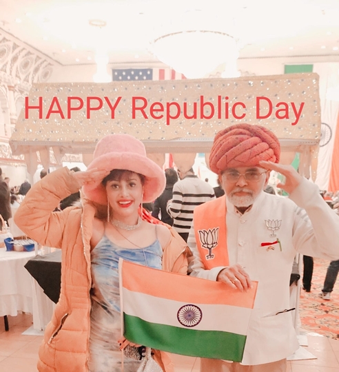 Popular Queen of Universe  Angel Tetarbe Celebrated 73rd Republic Day at Albert Palace in Jersey  USA 2022